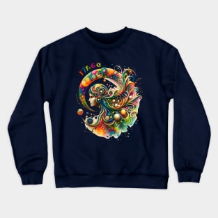 Virgo Surrealist Zodiac Maiden Crewneck Sweatshirt